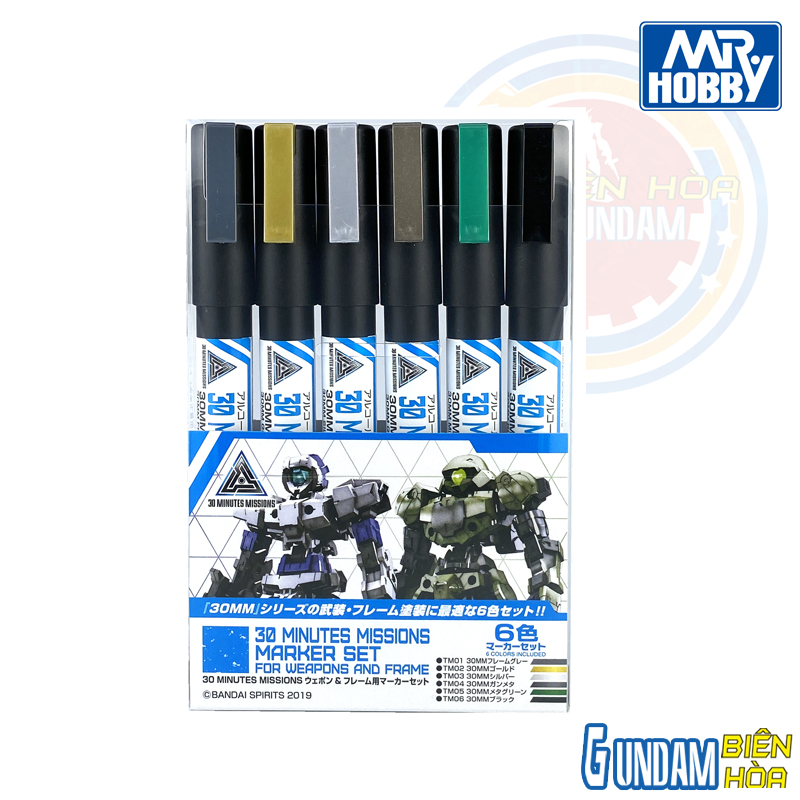 Bút Sơn Mô Hình 30 Minutes Missions Marker – TMS01 Weapon & Frame Set (6 cây)