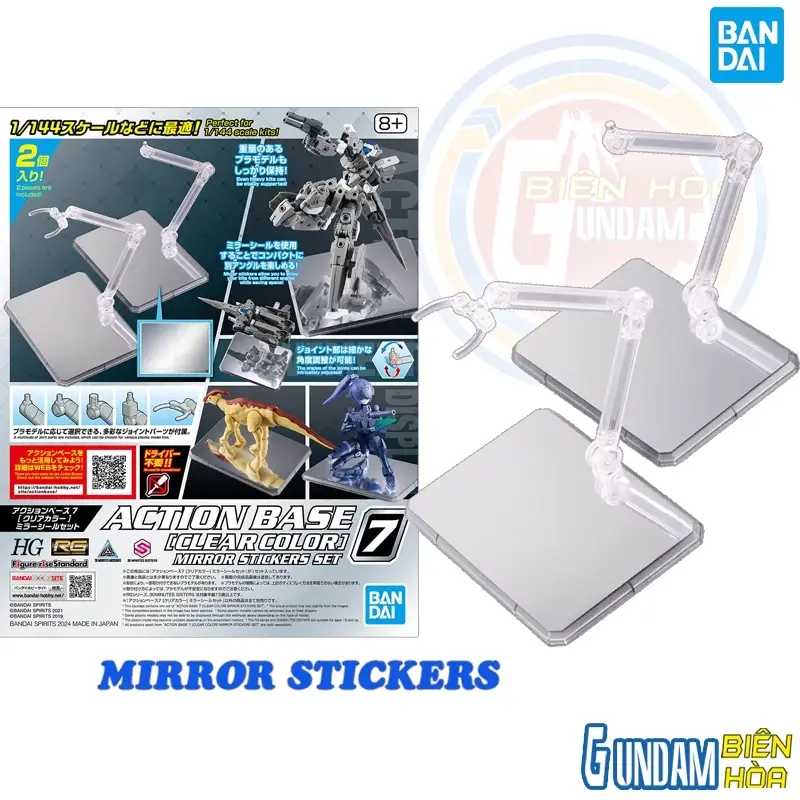 Đế dựng cho mô hình ACTION BASE 7 [CLEAR COLOR] MIRROR STICKERS SET