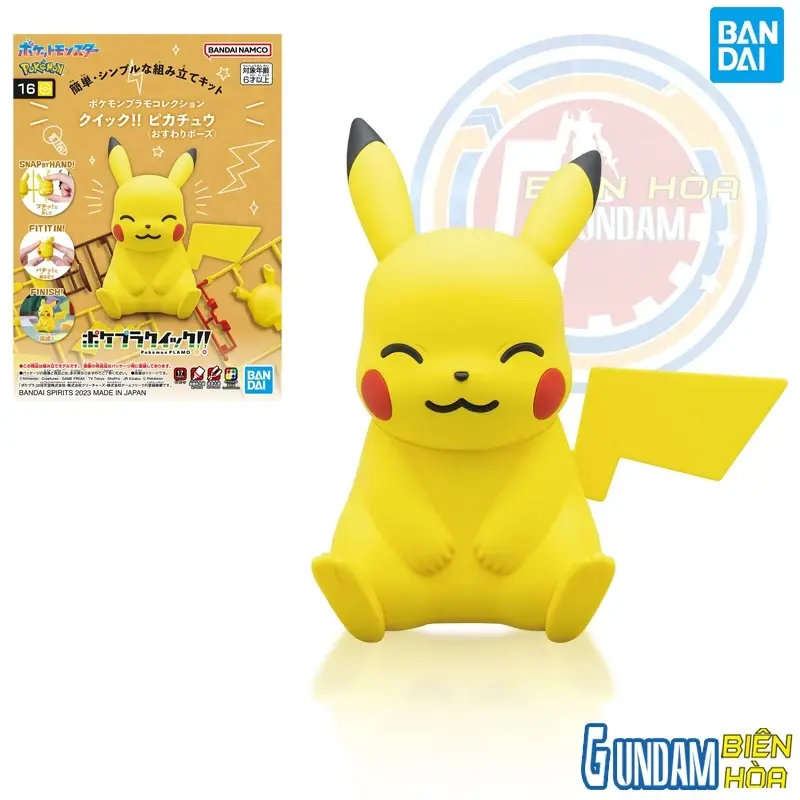 Mô hình lắp ráp Pokepla PLAMO COLLECTION QUICK!! 16 Pikachu(Sitting Pose)
