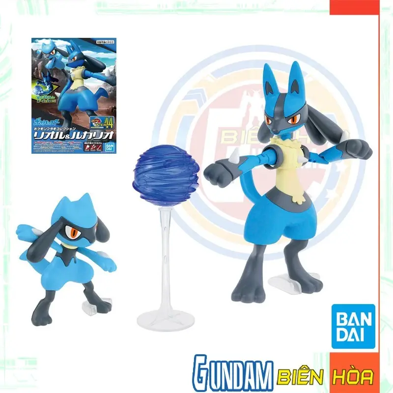 Mô hình lắp ráp pokepla COLLECTION 44 SELECT SERIES RIOLU & LUCARIO