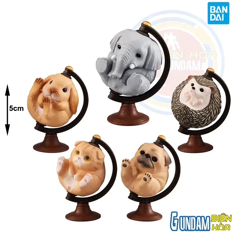 Mô hình Gashapon Chubby Animal Globe ( Thú cưng Địa Cầu ) SET5