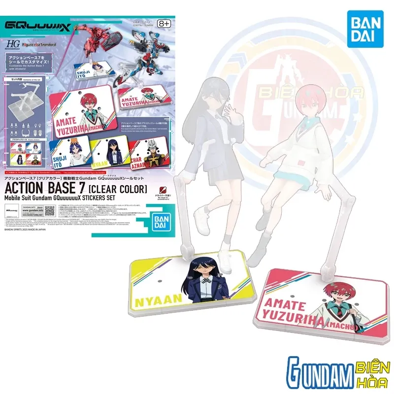 Đế dựng cho mô hình  ACTION BASE 7 [CLEAR COLOR] Mobile Suit Gundam GQuuuuuuX STICKERS SET