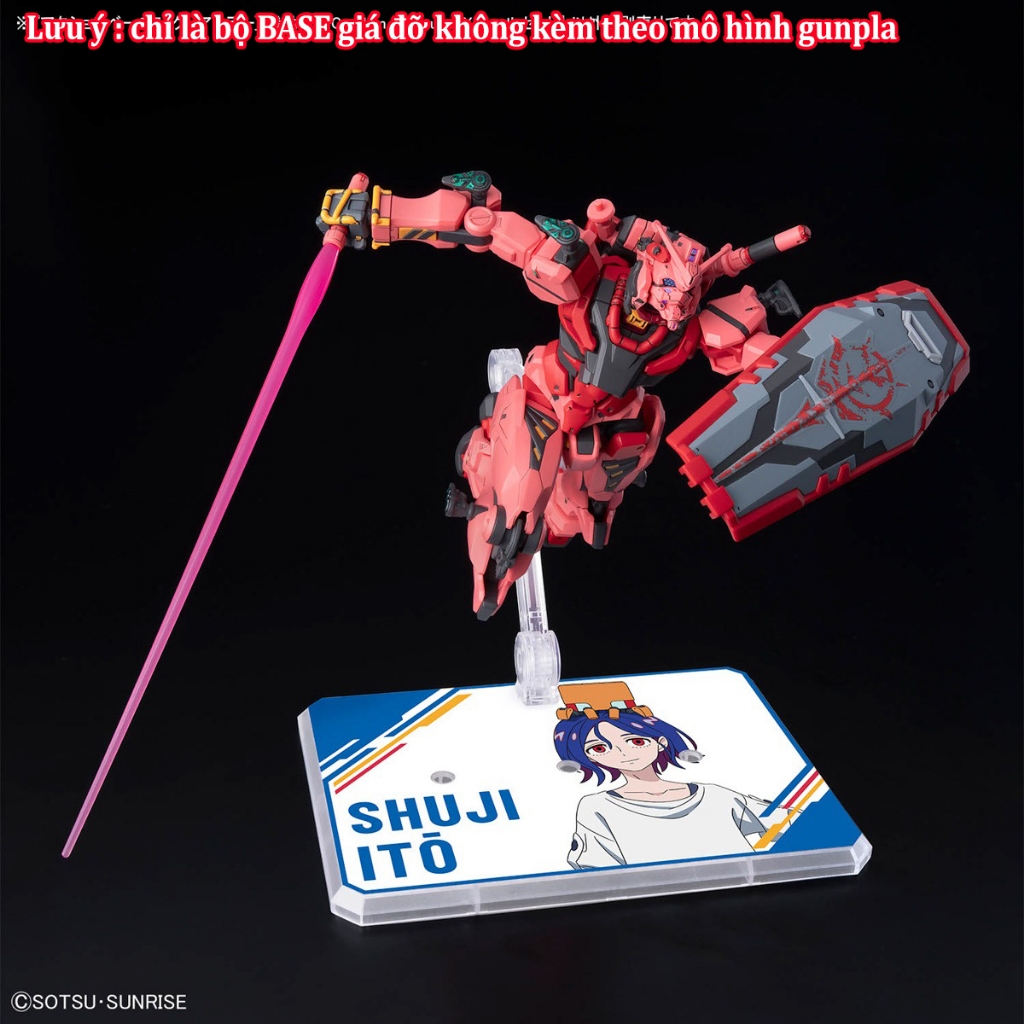 Đế dựng cho mô hình  ACTION BASE 7 [CLEAR COLOR] Mobile Suit Gundam GQuuuuuuX STICKERS SET