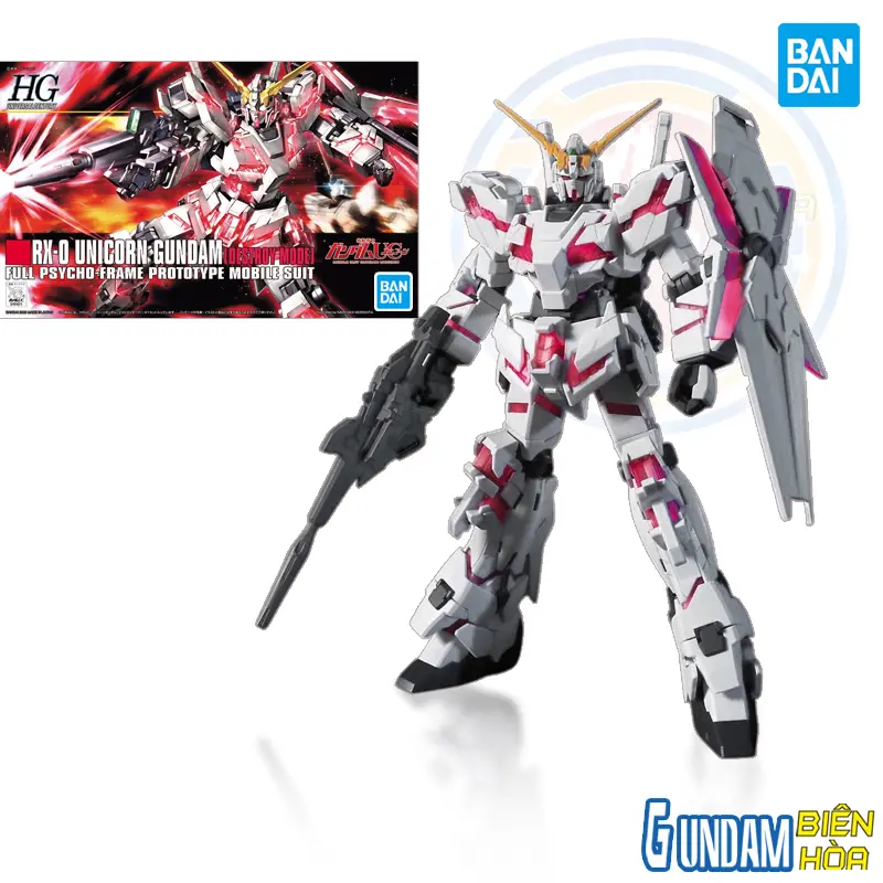 Mô hình lắp ráp 1/144 HGUC RX-0 UNICORN GUNDAM (DESTROY MODE)