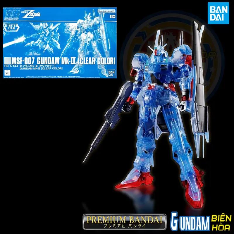 Bộ lắp ráp p-bandai HG 1/144 Gundam Mk-III Clear Color