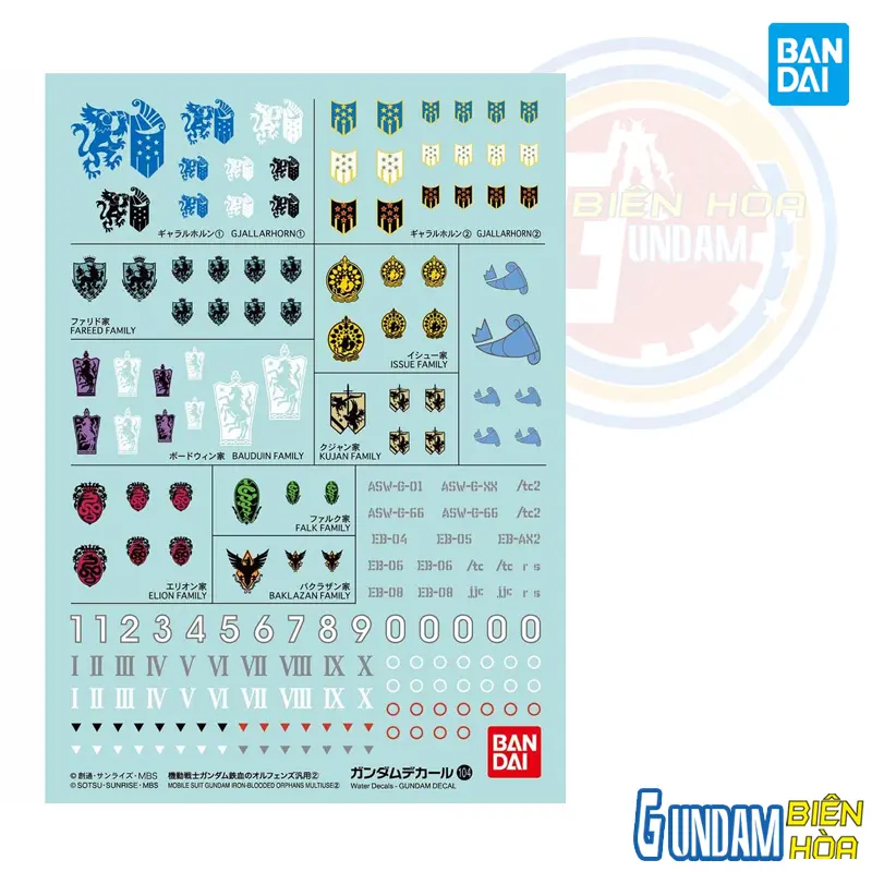 Phụ kiện mô hình GUNDAM DECAL 104 MOBILE SUIT GUNDAM IRON-BLOODED ORPHANS MULTIUSE ②