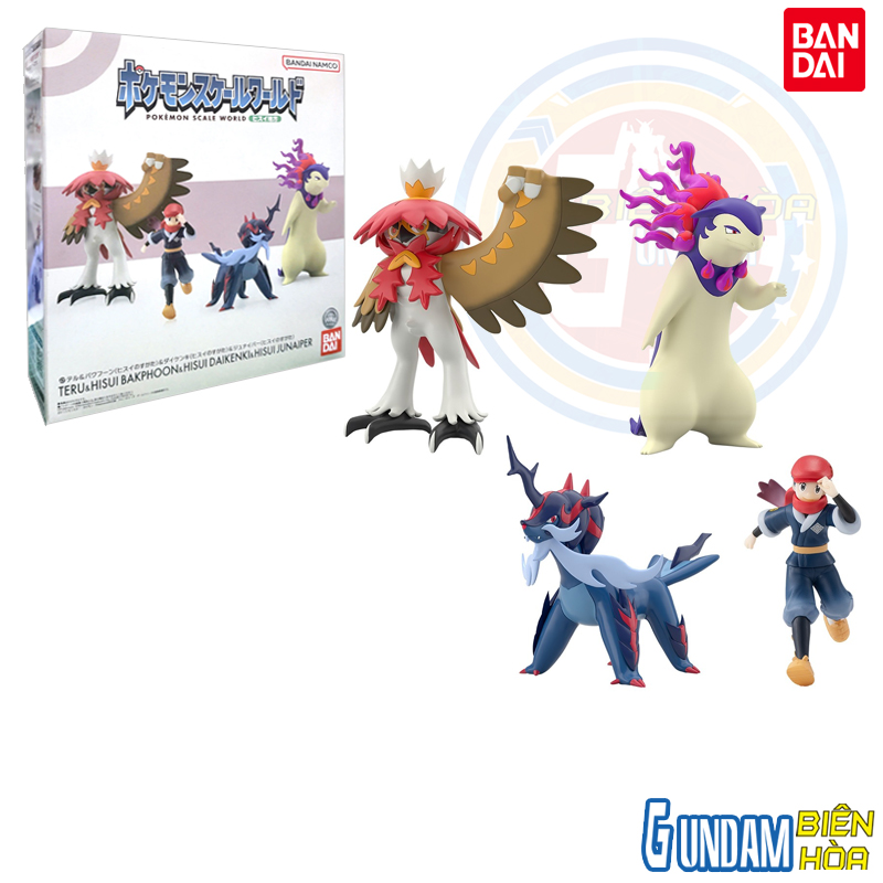 Mô hình POKEMON SCALE WORLD HISUI REGION REI & TYPHLOSION (HISUIAN FORM) & DECIDUEYE (HISUIAN FORM) & SAMUROTT (HISUIAN FORM) W/O GUM