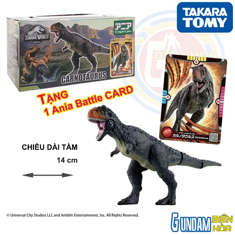 Mô hình ANIA Jurassic World Carnotaurus  Battle Card set