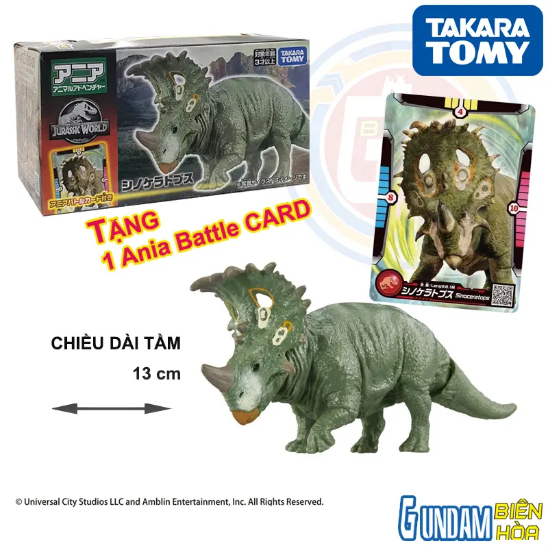 Mô hình ANIA Jurassic World Sinoceratops  Battle Card set