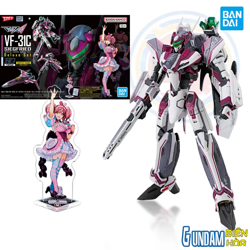 Mô hình lắp ráp HG 1/100 VF-31C SIEGFRIED (MIRAGE FARINA JENIUS USE) Deluxe Set