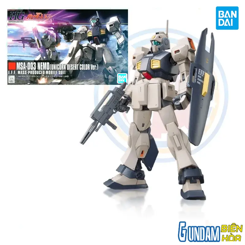 Mô hình lắp ráp 1/144 HGUC MSA-003 NEMO (UNICORN DESERT COLOR Ver. )