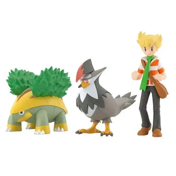 Mô hình POKEMON SCALE WORLD SINNOH REGION BARRY & GROTLE & STARAPTOR