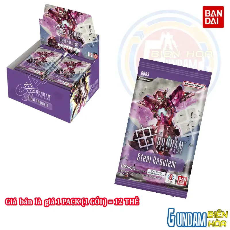 Thẻ Card Gundam BOOSTER PACK STEEL REQUIEM [GD03] ENGLISH