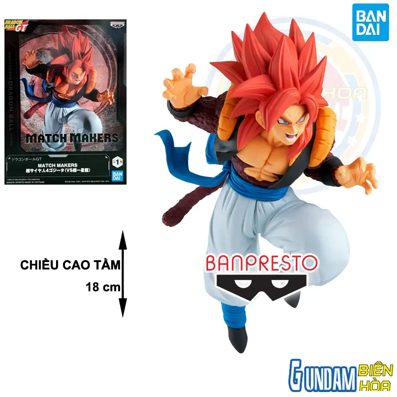 Mô hình Figure Banpresto DRAGON BALL GT MATCH MAKERS SUPER SAIYAN 4 GOGETA(VS SUPER YI-SHINRON)