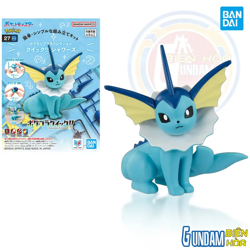 Mô hình lắp ráp Pokemon PLAMO COLLECTION QUICK!! 27 Vaporeon