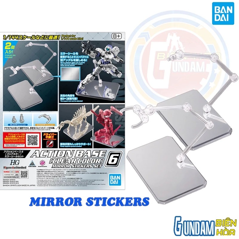 Đế dựng cho mô hình ACTION BASE 6 [CLEAR COLOR] MIRROR STICKERS SET
