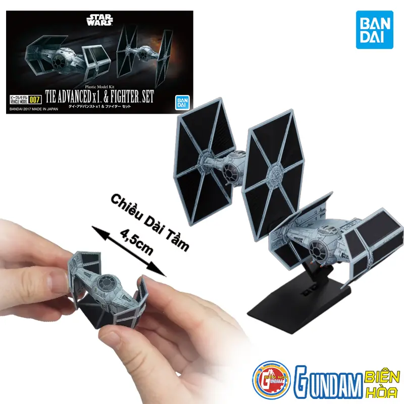 Mô hình lắp ráp VEHICLE MODEL 007 TIE ADVANCED x 1 & FIGHTER SET